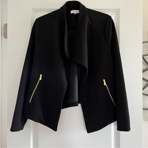 Calvin Klein Plus Size Open Jacket Blazer with Gold Zippers